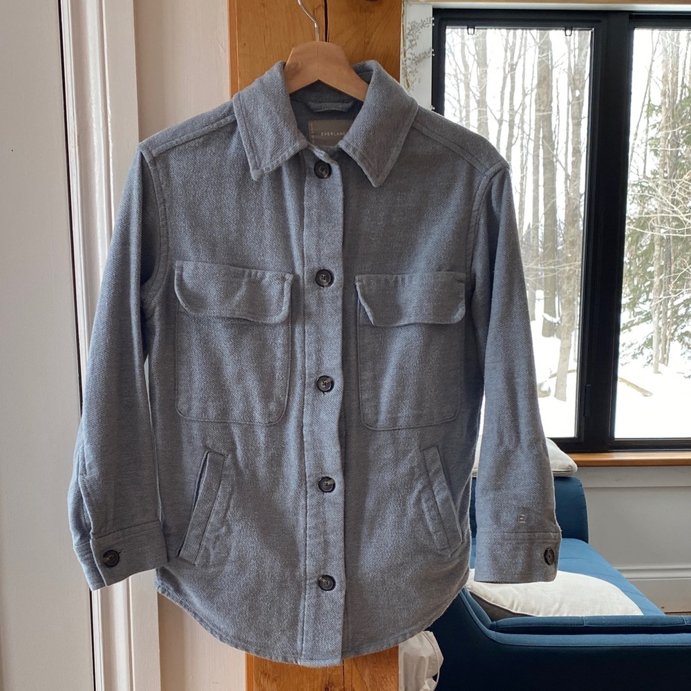 Everlane Shirt Jacket grey-blue size XS